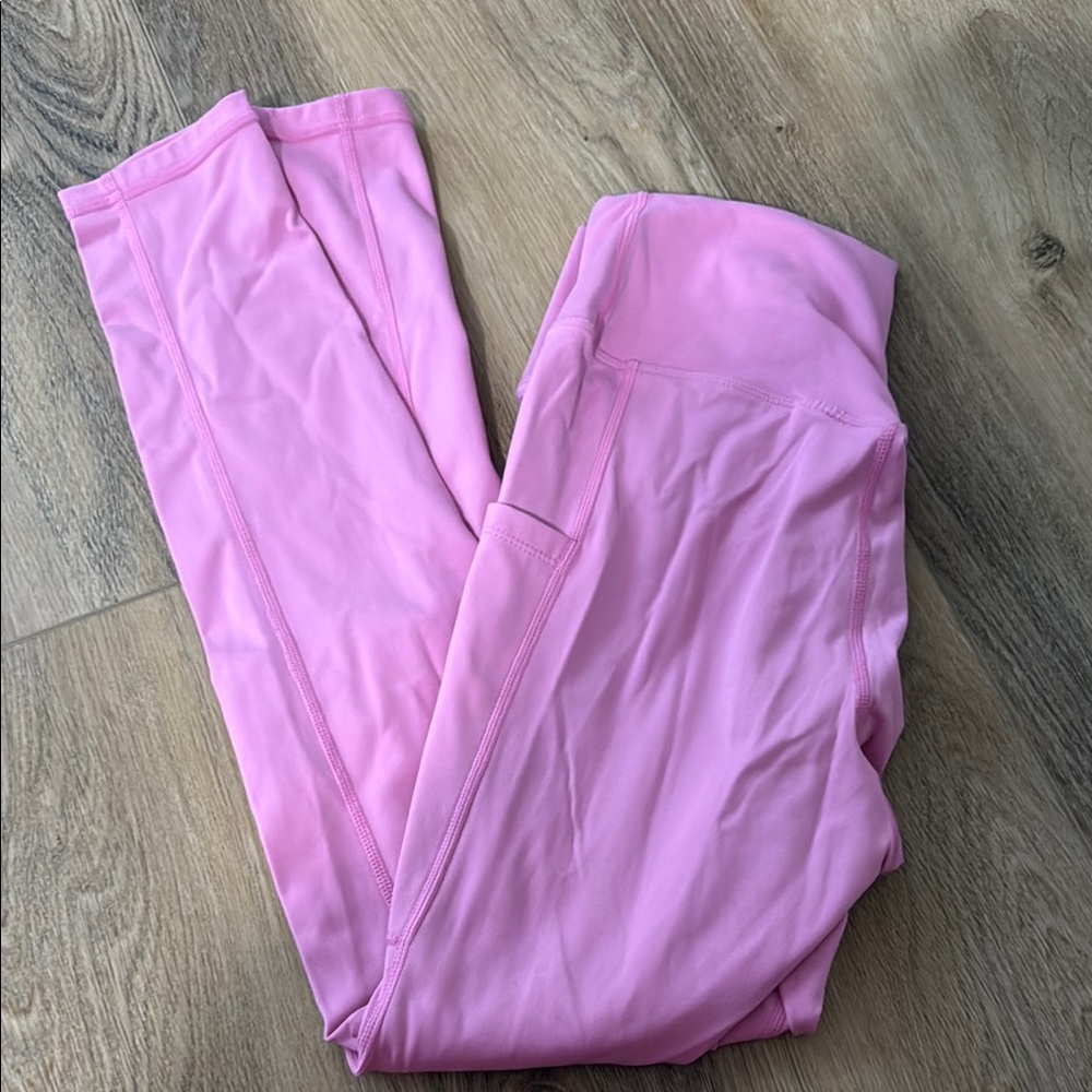 Charlie Fresh Pink Full-Length Leggings with Smooth Finish